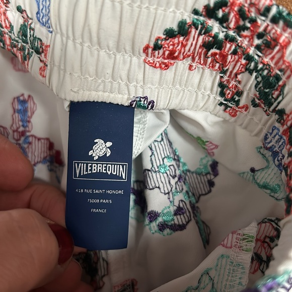 Vilebrequin Men's Watercolor Turtle Print Superflex Swim Trunks XS - Picture 11 of 16